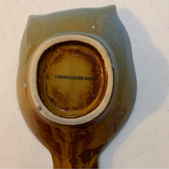 Ceramic Owl Spoon Rest Dishwasher Safe 10.75” x 4” - Picture 4 of 6